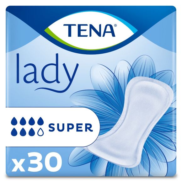 Lady Super Protections anatomiques pour femmes Tena - sachet de 30 serviettes