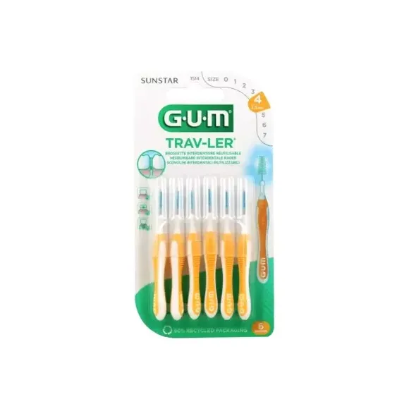 Brossette interdentaire Sunstar Trav-ler 1.3 mm Gum - 6 brossettes