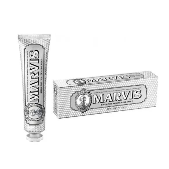 Smokers Whiteining Mint Dentifrice blanchissant pour les fumeurs Marvis - tube de 85ml