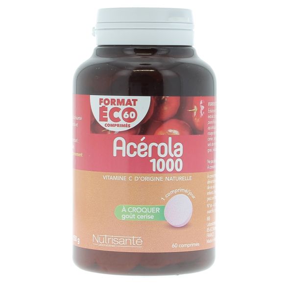 Acérola 1000 Nutrisanté - 60 comprimés à croquer