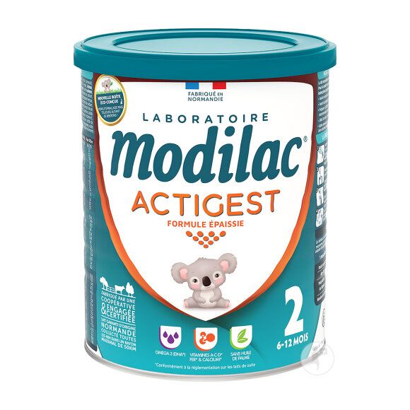 Actigest formule épaissie Lait 2ème âge Modilac - pot de 800g