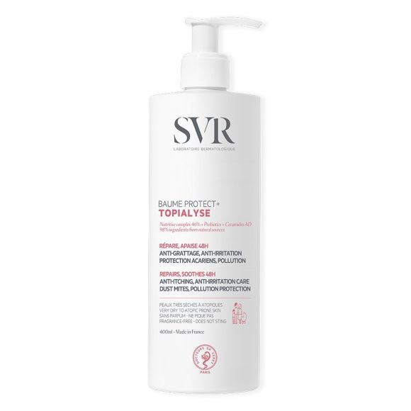 Baume protect+ Topialyse peaux à tendance atopique SVR - flacon pompe de 400 ml