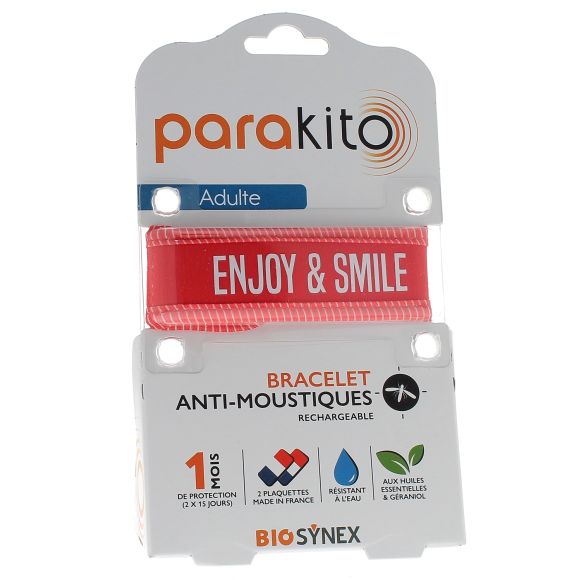 Bracelet anti-moustiques Enjoy and smile Parakito - 1 bracelet + 2 recharges