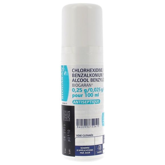 Chlorhexidine antiseptique Biogaran - flacon de 100 ml