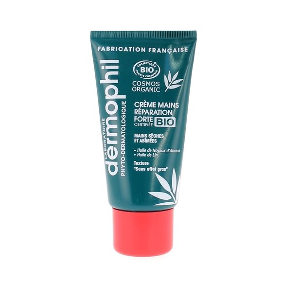 Crème mains réparation forte bio Dermophil Indien - tube de 75ml