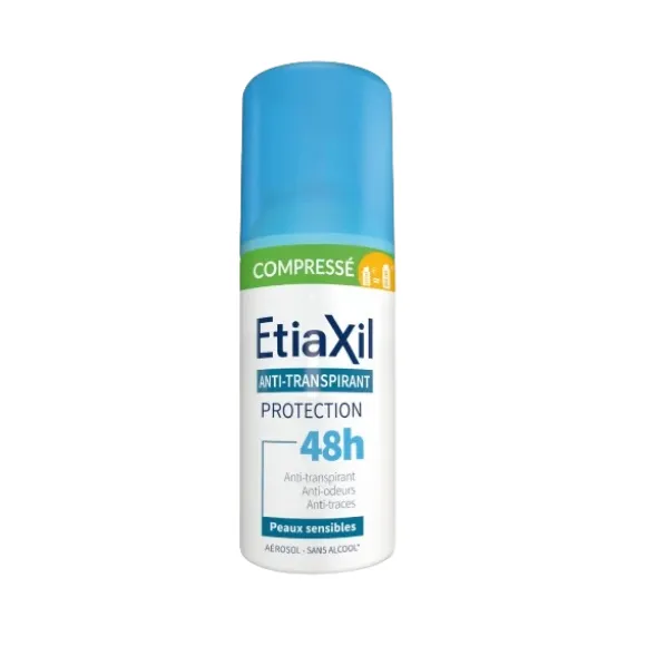 Déodorant anti-transpirant protection 48h compressé Etiaxil - spray de 100ml