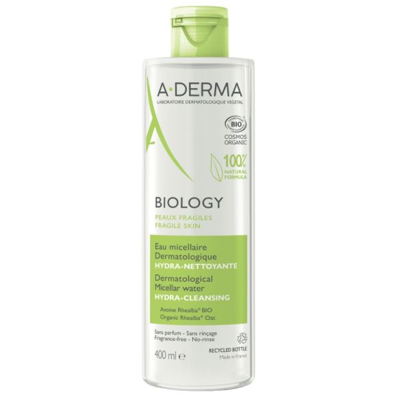 Biology Eau micellaire dermatologique hydra-nettoyante A-Derma - flacon de 400ml