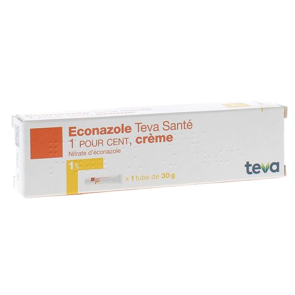 Econazole crème 1% Teva - tube de 30g