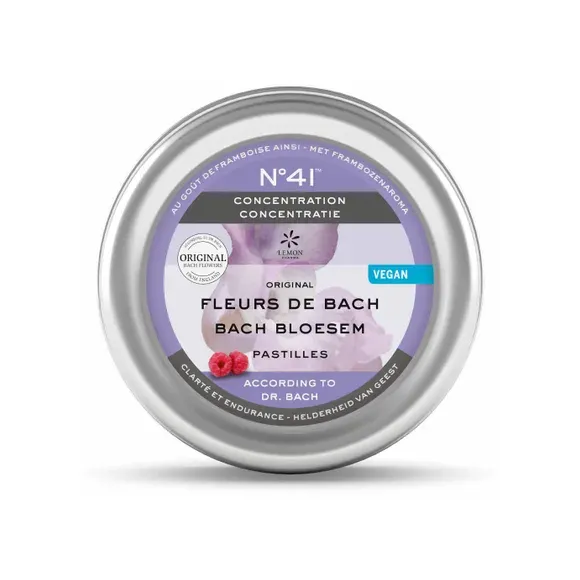 Pastilles Concentration "Clarté et endurance" Fleurs du Dr Bach Lemon pharma - boîte de 50 g