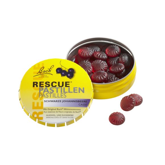 Fleurs de Bach Rescue pastilles saveur cassis - boîte de 50g