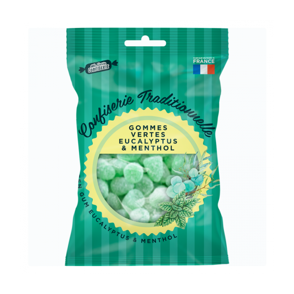 Gommes vertes eucalyptus menthol Ma petite confiserie - sachet de 100 g
