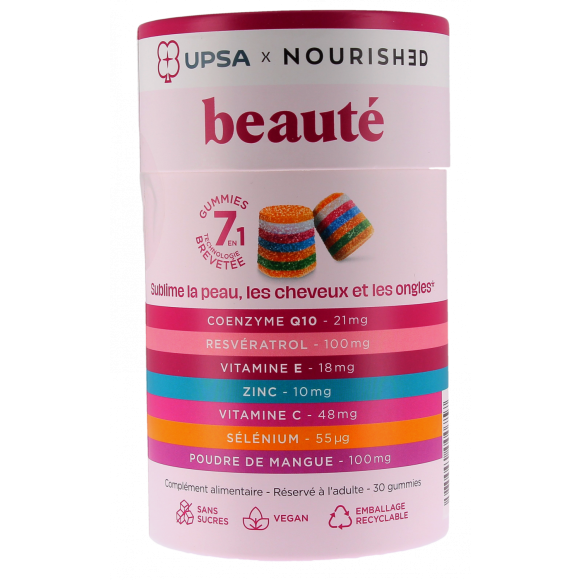Gummies beauté 7en1 Upsa x Nourished - boite de 30 gummies