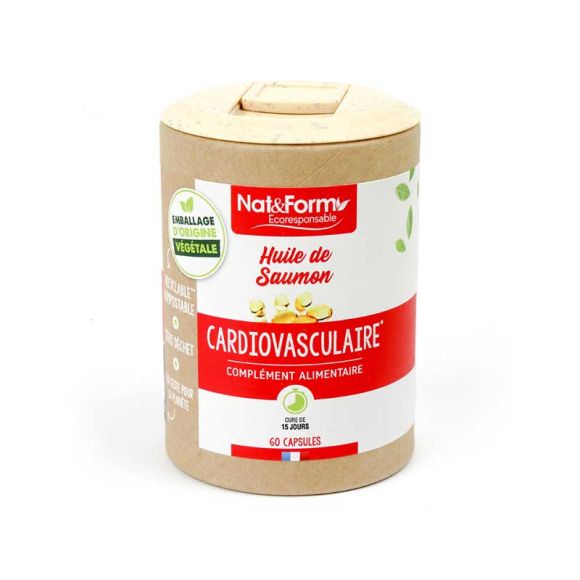 Huile de saumon Ecoresponsable Nat&Form - boite de 60 capsules