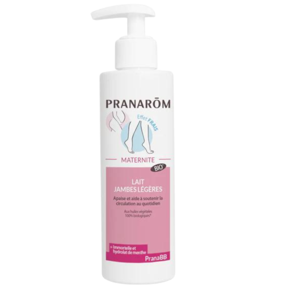 Lait jambes légères maternité Pranarôm - flacon-pompe de 200ml
