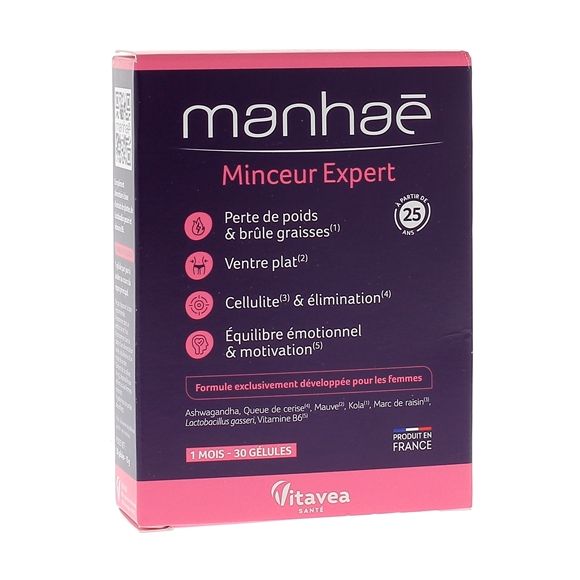 Manhaé Minceur Expert Vitavea - boîte de 30 gélules