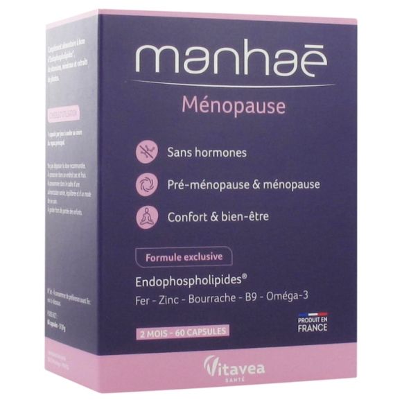 Manhaé féminité ménopause Vitavea - boite de 60 capsules