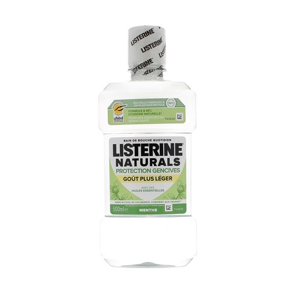 Naturals bain de bouche protection gencives Listerine - flacon de 500ml