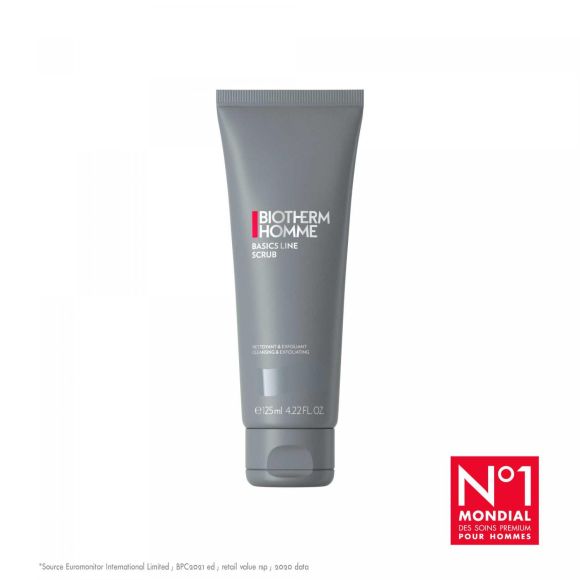 Nettoyant visage Basics line scub Biotherm homme - tube de 125ml