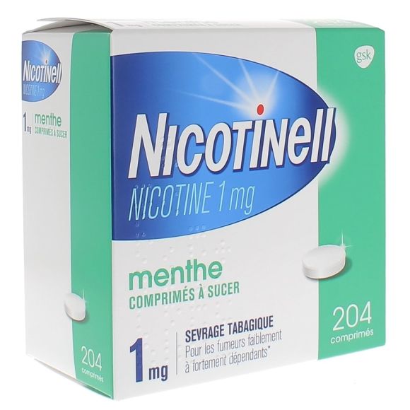 Nicotinell menthe 1mg - 204 comprimés à sucer