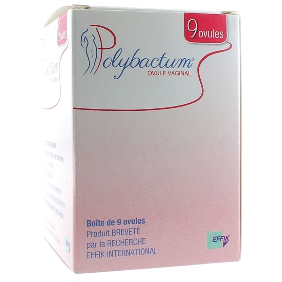 Ovule Vaginal Polybactum Effik - boîte de 9 ovules