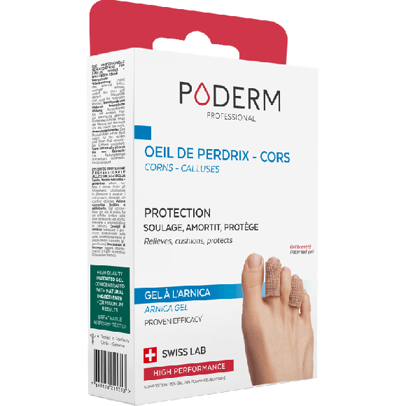 Protection Cors-oeil de perdrix Digitube gel arnica Poderm - boîte de 2 unités de 15cm