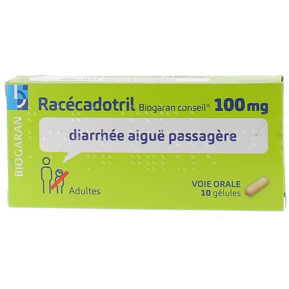 Racécadotril Biogaran conseil 100 mg - boite de 10 gélules