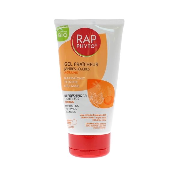 Rap phyto gel tonic jambes légères parfum agrumes - tube de 150 ml