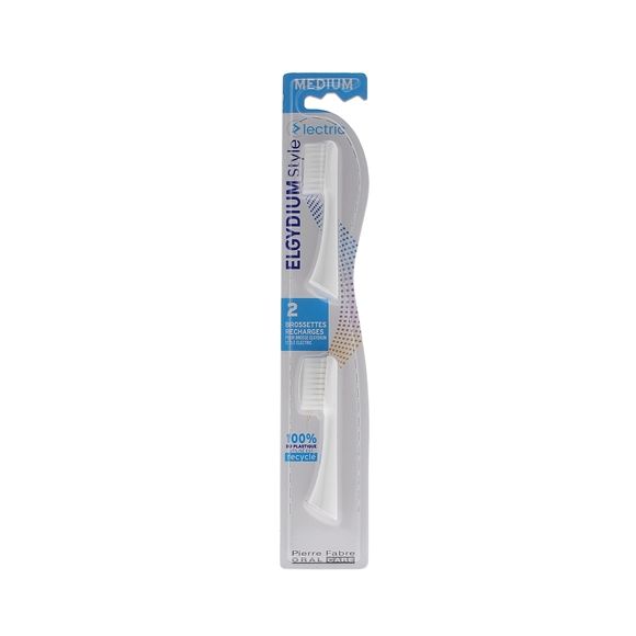 Style Electric Brossettes recharges médium Elgydium - lot de 2 brossettes