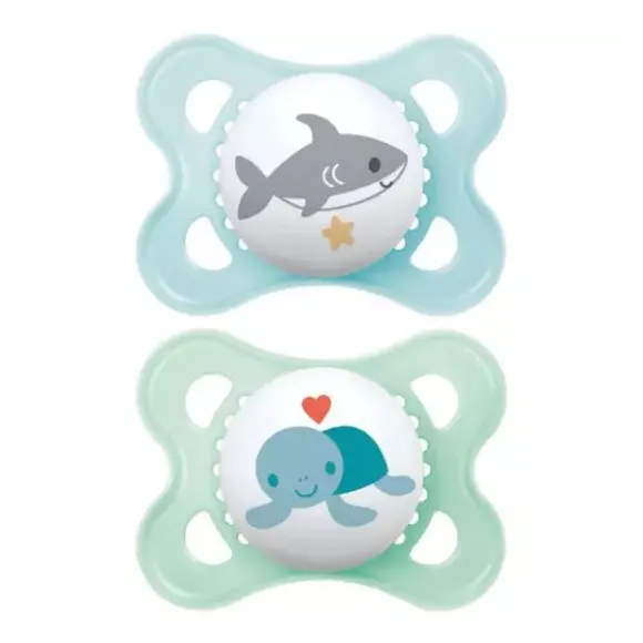 Sucette anatomique silicone Organic Garden 2-6 mois Mam - lot de 2 sucettes