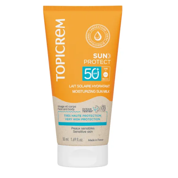 Sun Protect lait solaire hydratant SPF50 Topicrem - tube de 50ml