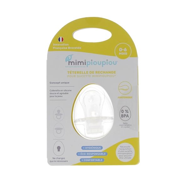 Téterelle anatomique adaptable 0-6 mois Mimipioupiou - une téterelle