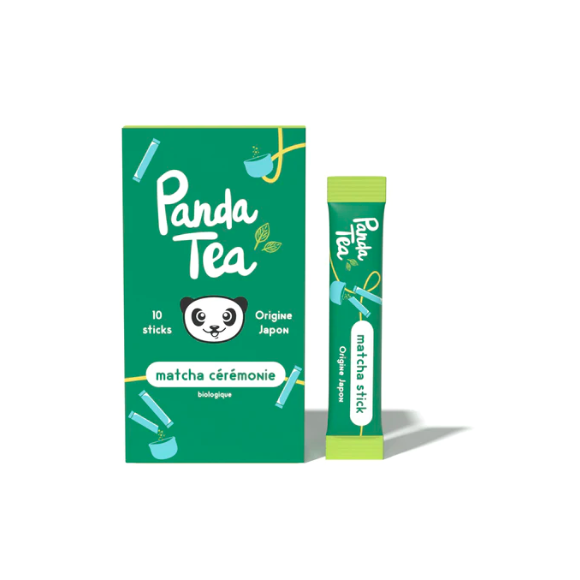 Thé Matcha cérémonie bio Panda Tea - boîte de 10 sticks