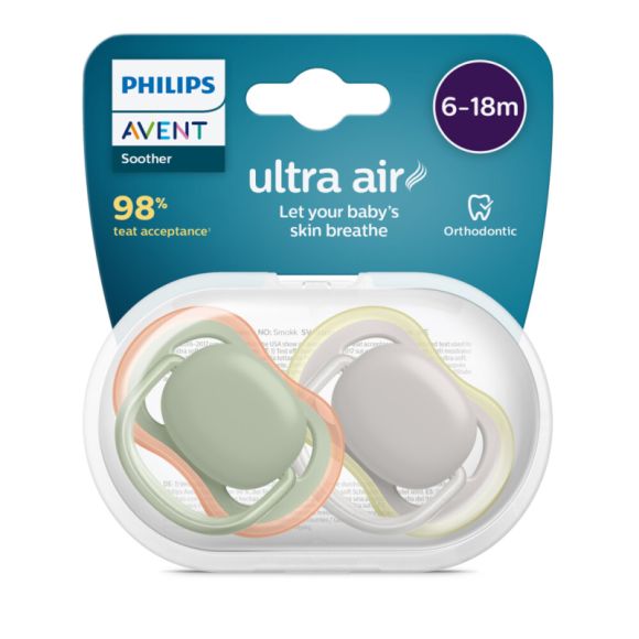 Ultra Air Sucette 6-18 mois Philips Avent - lot de 2 sucettes