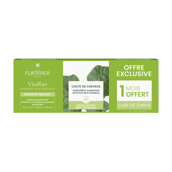 Vitalfan Antichute Réactionnelle René Furterer - lot de 3 x 30 capsules