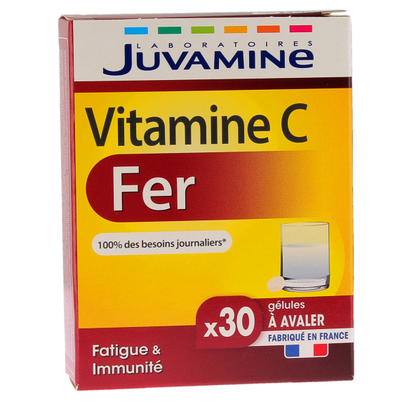 Vitamine C fer Juvamine - boîte de 30 gélules