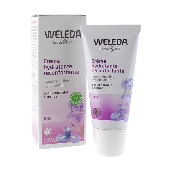 Crème hydratante réconfortante à l'Iris bio Weleda - tube de 30ml