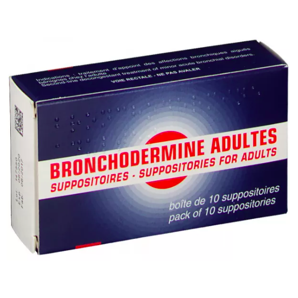 Bronchodermine dès 15 ans adultes - boîte de 10 suppositoires