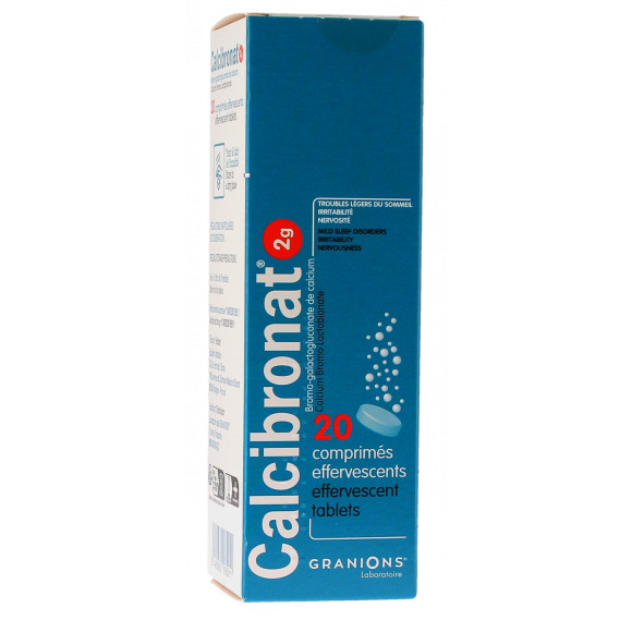 Calcibronat 2g comprimé effervescent - boîte de 20 comprimés