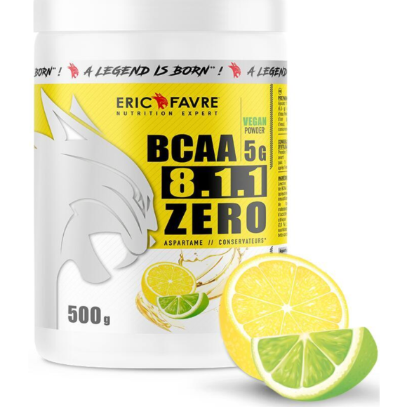 BCAA 8.1.1 zero saveur duo de citrons Eric Favre - pot de 500g