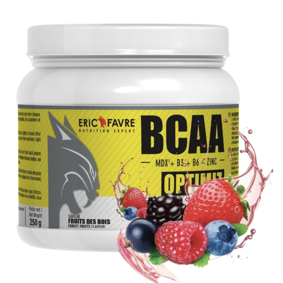 BCAA Optimiz saveur fruit des bois Eric Favre - pot de 250g
