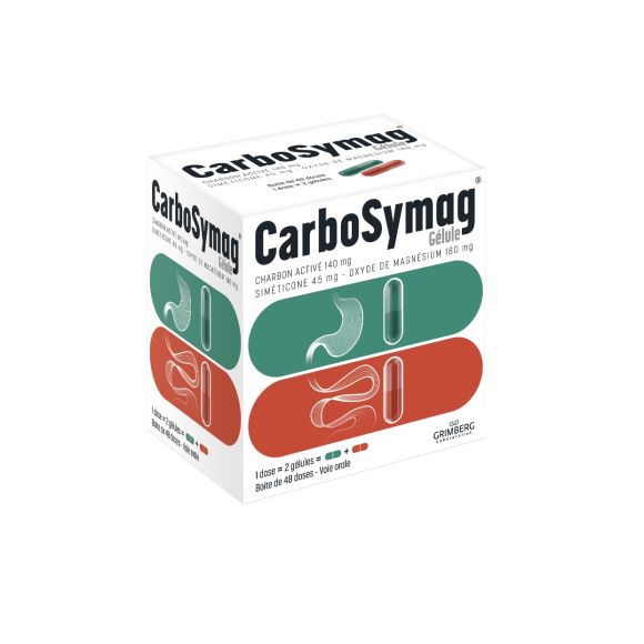 Carbosymag gélule - 1 boîtes de 48 doses (2 gélules jumelées) - 96 gélules