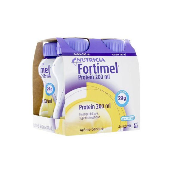 Fortimel protein goût banane Nutricia - 4 bouteilles de 200 ml
