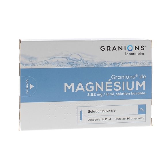 Granions de Magnésium 3,82mg - 30 ampoules de 2ml