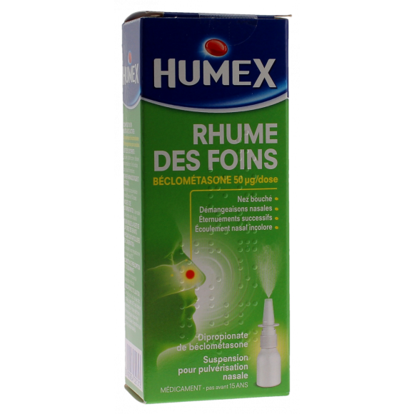 Humex rhume des foins à la béclomethasone 50µg/dose suspension pour pulvérisation nasale - flacon de 100 pulvérisations