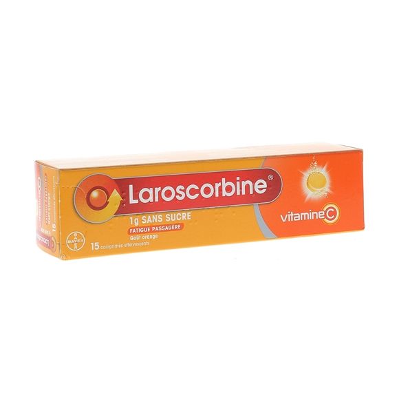 Laroscorbine 1g sans sucre comprimé effervescent - boîte de 15 comprimés