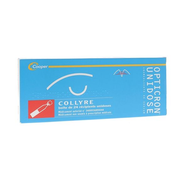 Opticron unidose collyre cromoglycate de sodium - 24 récipients unidoses