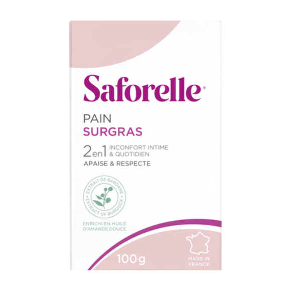 Pain surgras toilette intime et corporelle Saforelle - pain de 100 g