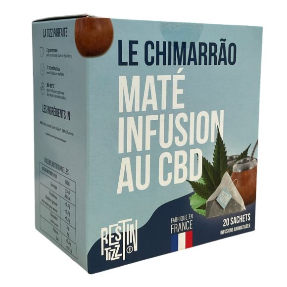 Infusion Maté Le Chimarrao au CBD bio Rest In Tizz - boîte de 20 sachets