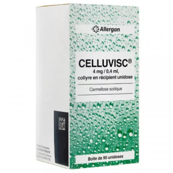 Celluvisc 4mg/0,4ml collyre en récipient unidose - boîte de 90 unidoses