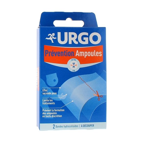 Prévention ampoules Urgo - 2 bandes hydrocolloïdes à découper
